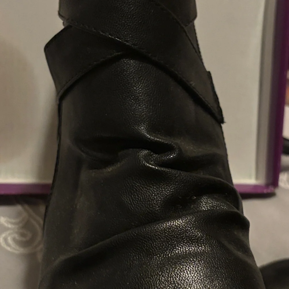 Easy Street Black Ankle Boots with Buckle Detail - Picture 4 of 6